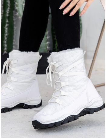 Cotton Lining Lace-up Front Snow Boots