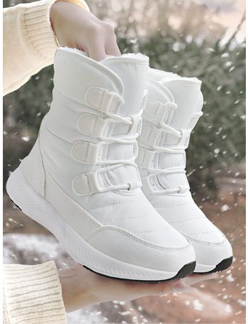 High Top Lace-up Front Snow Boots